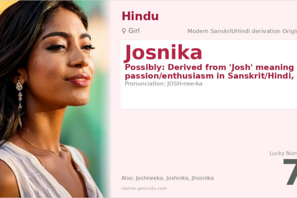 Josnika Name Meaning — Origin, Gender & Details (2025)