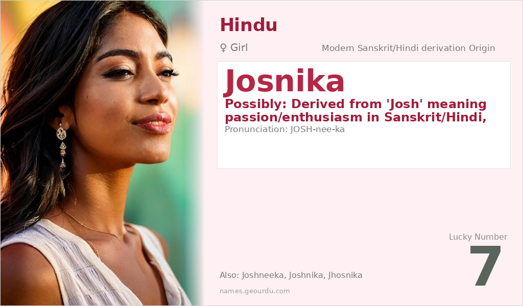 Josnika Name Meaning and Details