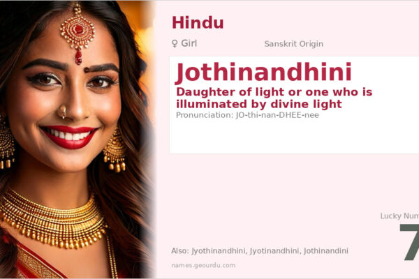 Jothinandhini Meaning — Sanskrit Origin, Girl Name & Details (2025)