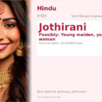 Jothirani Name Meaning and Details