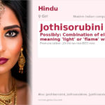 Jothisorubini Name Meaning and Details