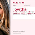 Jovitha Name Meaning and Details