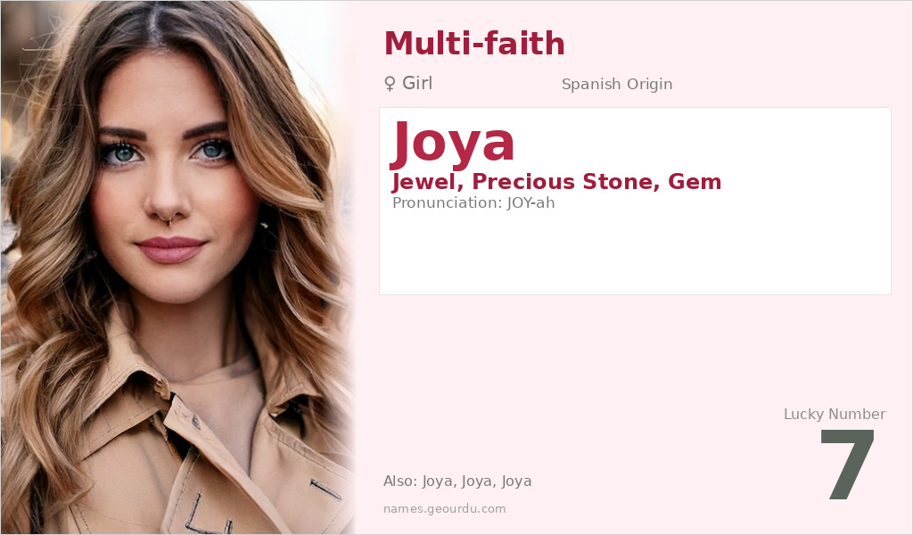 Joya Name Meaning and Details