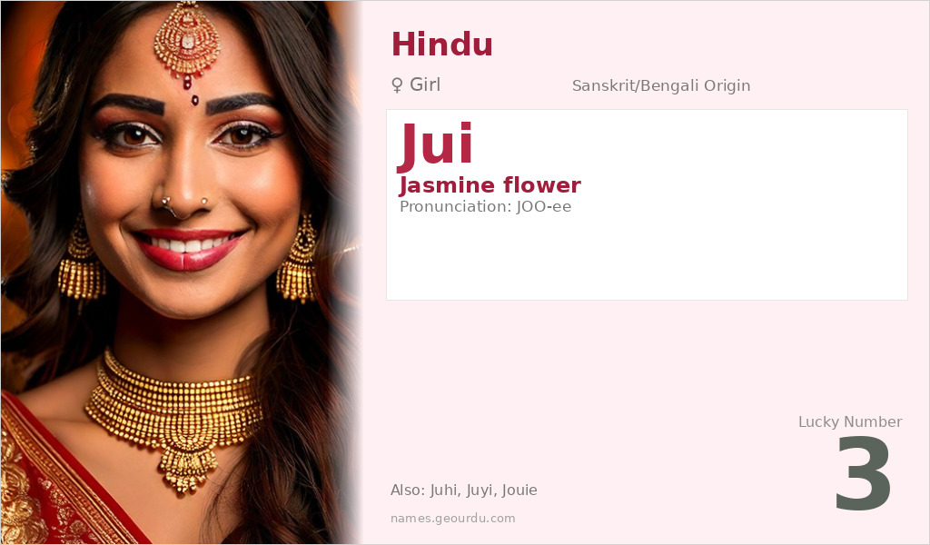 Jui Name Meaning and Details