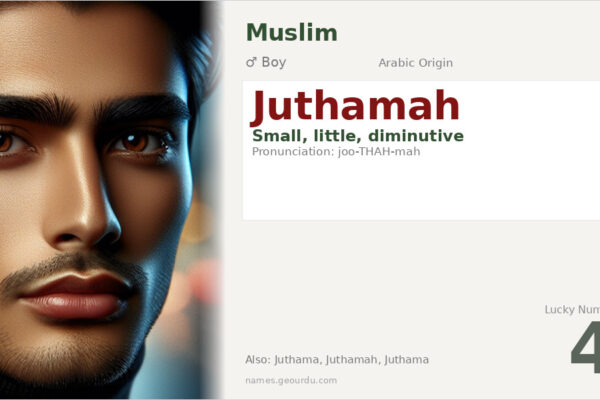 Juthamah Name Meaning — Arabic Origin, Boy Name & Details (2025)