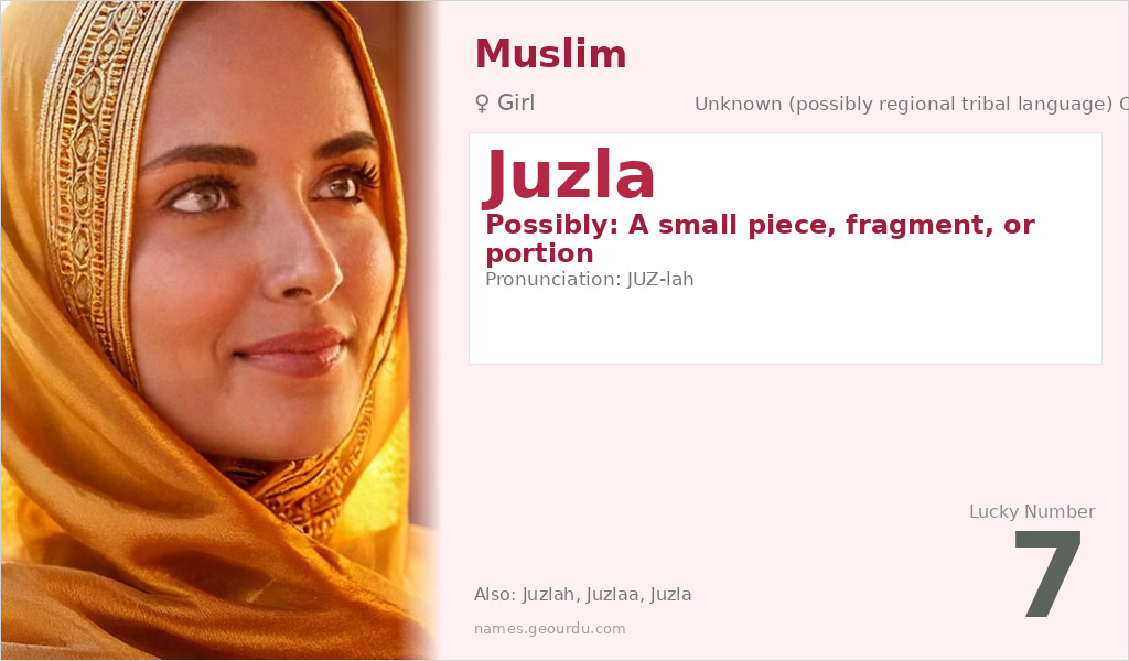 Juzla Name Meaning and Details