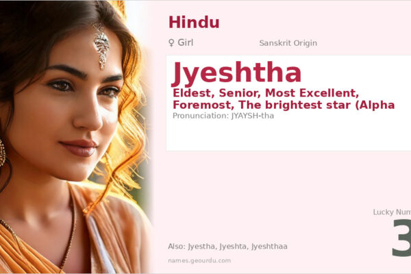 Jyeshtha Name Meaning — Sanskrit Origin, Girl Name & Astrological Significance (2025)