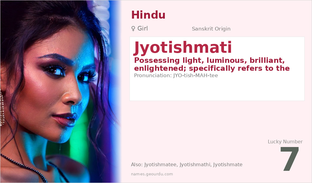 Jyotishmati Name Meaning and Details