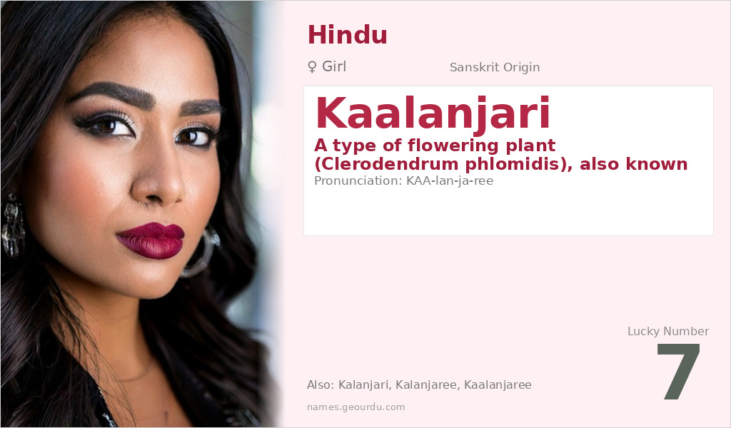 Kaalanjari Name Meaning and Details