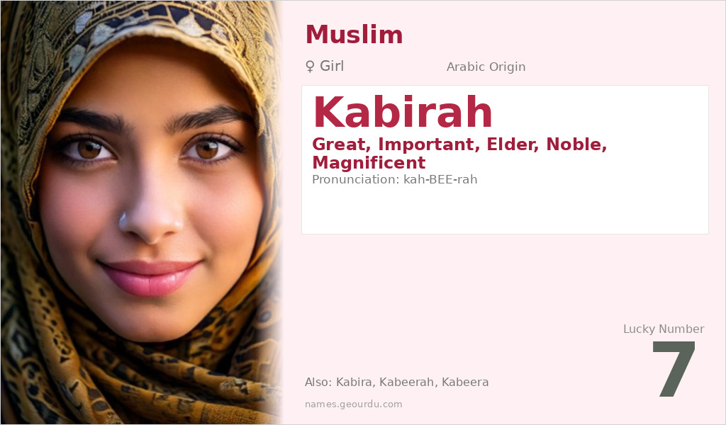 Kabirah Name Meaning and Details