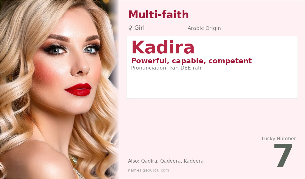 Kadira Name Meaning and Details
