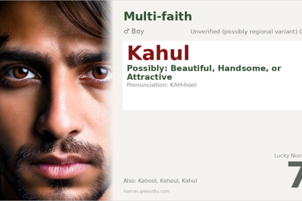 Kahul Name Meaning — Origin, Gender & Details (2025)