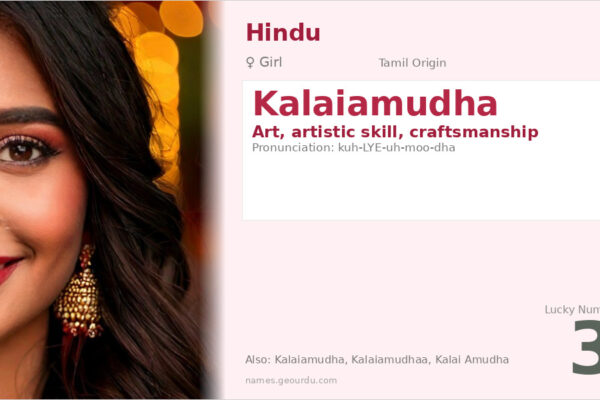 Kalaiamudha Name Meaning — Tamil Origin, Girl Name & Details (2025)
