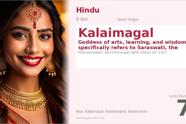 Kalaimagal Name Meaning — Tamil Origin, Goddess Saraswati & Details (2025)
