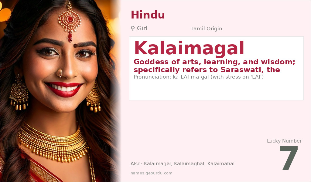 Kalaimagal Name Meaning and Details