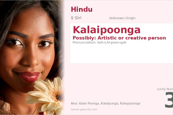 Kalaipoonga Name Meaning — Origin, Gender & Details (2025)