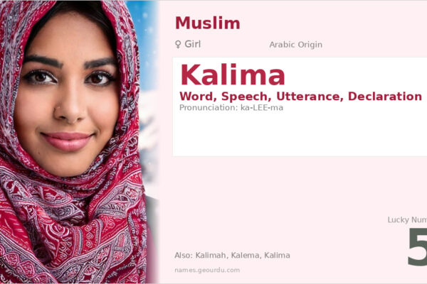 Kalima Name Meaning — Arabic Origin, Girl Name & Details (2025)