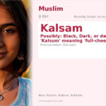 Kalsam Name Meaning and Details