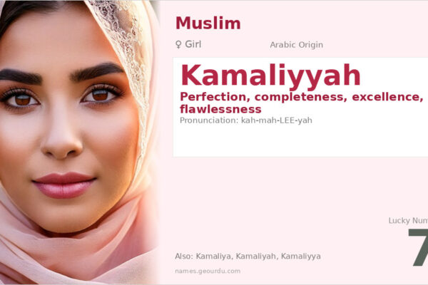 Kamaliyyah Name Meaning — Arabic Origin, Girl Name & Islamic Significance (2025)