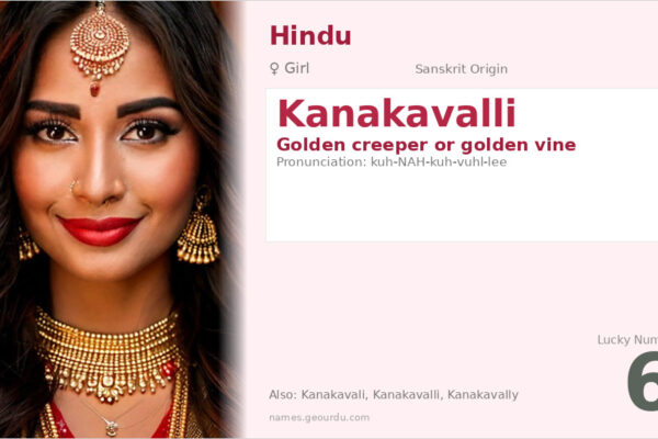 Kanakavalli Meaning — Sanskrit Origin, Girl Name & Details (2025)