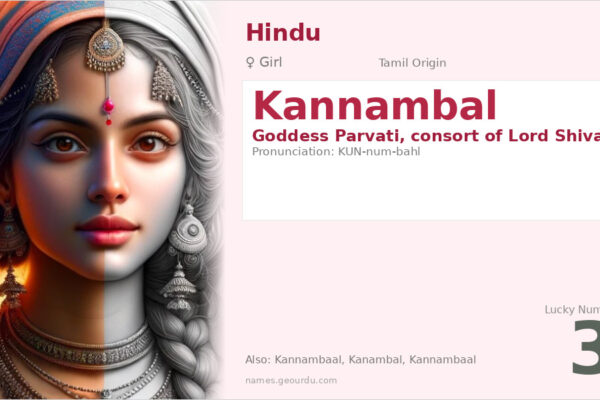 Kannambal Name Meaning — Tamil Origin, Goddess Parvati & Details (2025)