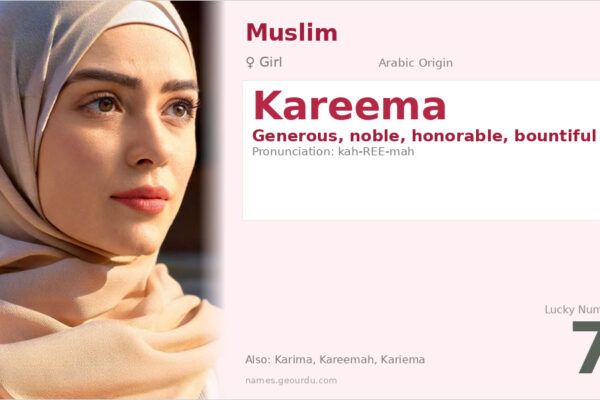 Kareema Name Meaning — Arabic Origin, Girl Name & Details (2025)