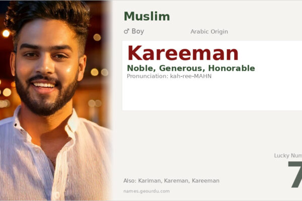 Kareeman Name Meaning — Arabic Origin, Boy Name & Details (2025)