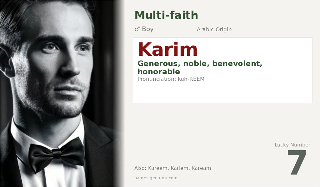 Karim Name Meaning and Details