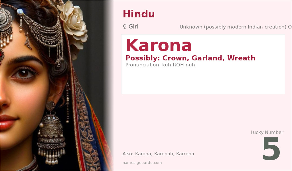 Karona Name Meaning and Details