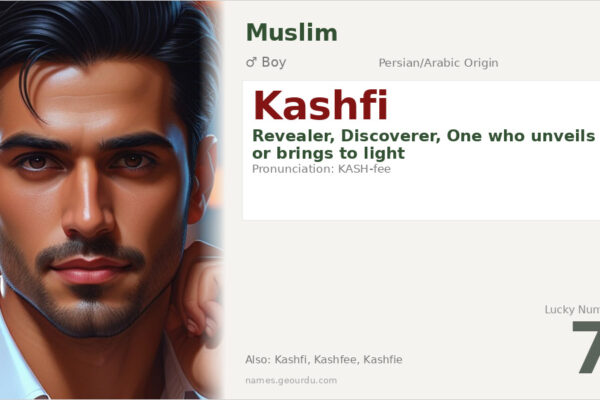 Kashfi Name Meaning — Origin, Gender & Details (2025)
