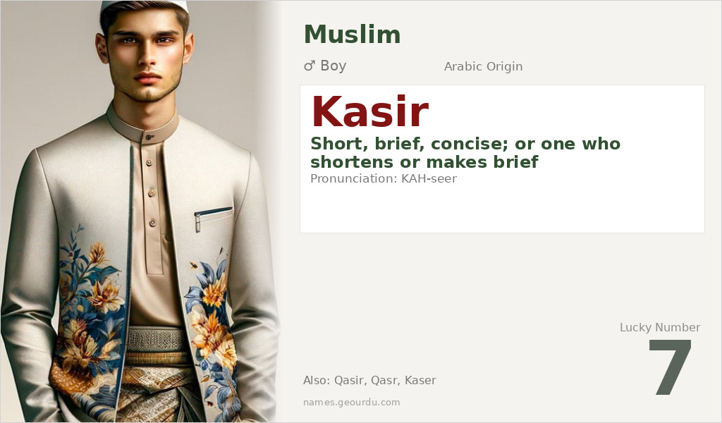 Kasir Name Meaning and Details