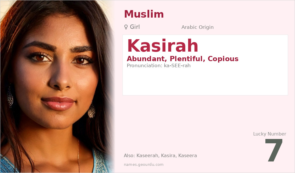 Kasirah Name Meaning and Details