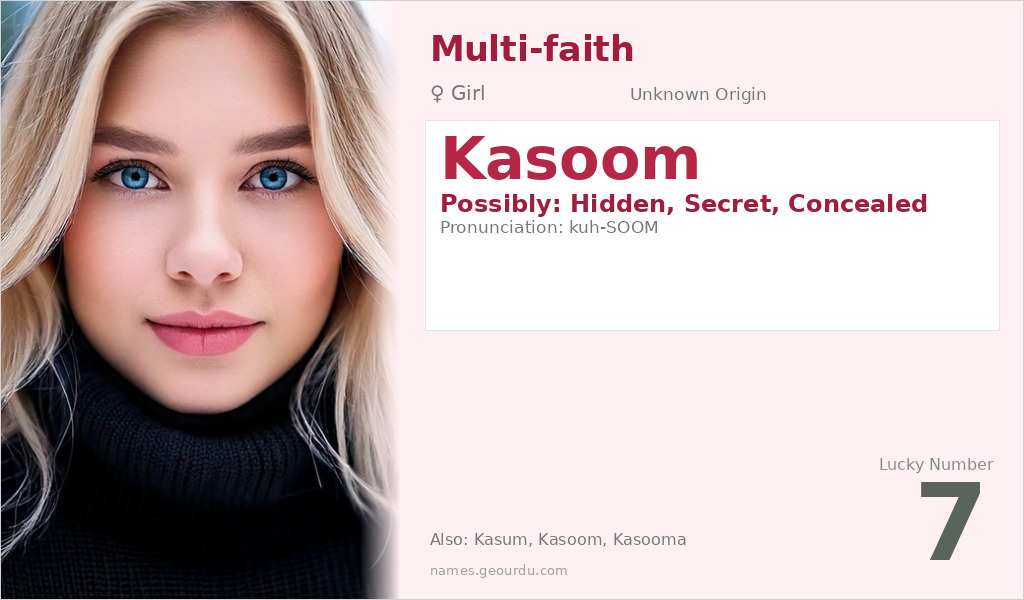 Kasoom Name Meaning and Details