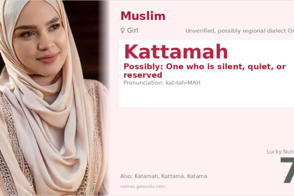 Kattamah Name Meaning — Origin, Gender & Details (2025)