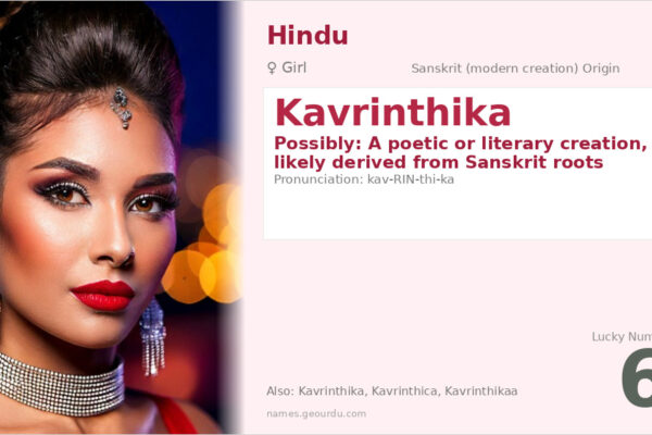 Kavrinthika Name Meaning — Origin, Gender & Details (2025)