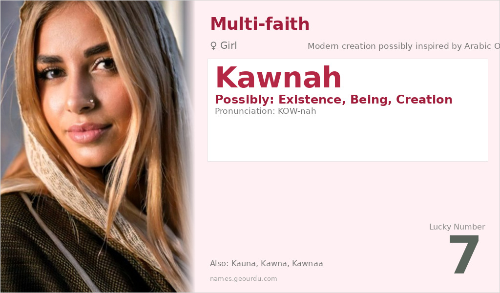 Kawnah Name Meaning and Details