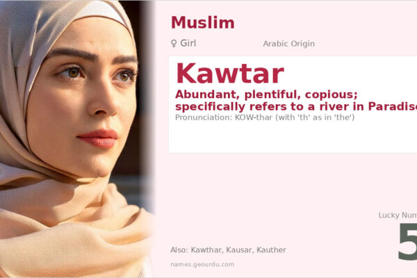 Kawtar Name Meaning — Arabic Origin, Girl & Islamic Significance (2025)