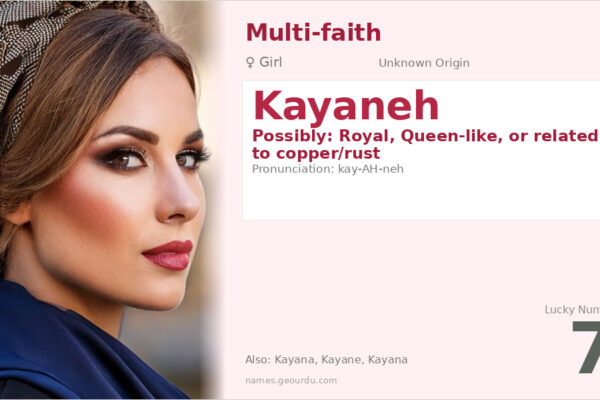 Kayaneh Name Meaning — Origin, Gender & Details (2025)