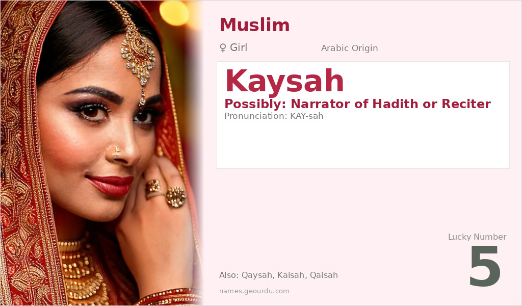 Kaysah Name Meaning and Details