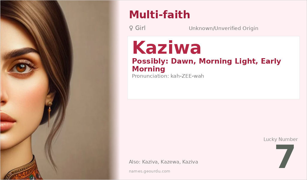 Kaziwa Name Meaning and Details