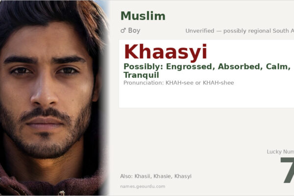 Khaasyi Name Meaning — Origin, Gender & Details (2025)