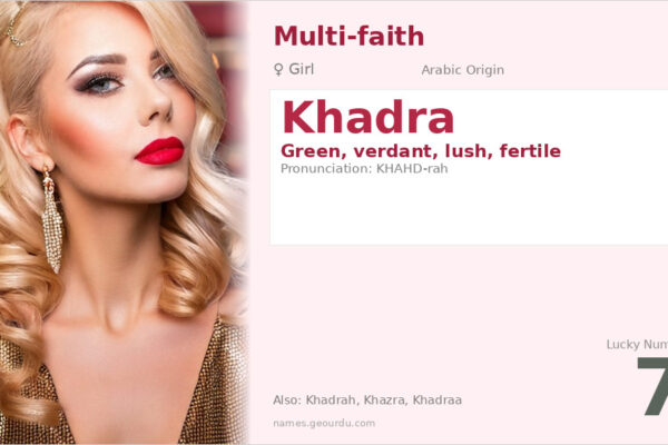 Khadra Name Meaning — Arabic Origin, Girl Name & Cultural Significance (2025)