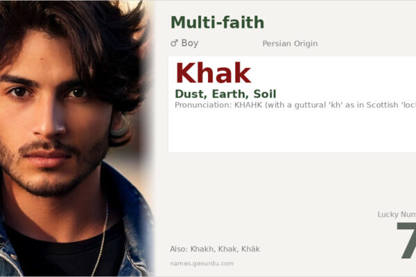 Khak Name Meaning — Persian Origin, Boy Name & Details (2025)