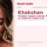 Khakshan Name Meaning and Details
