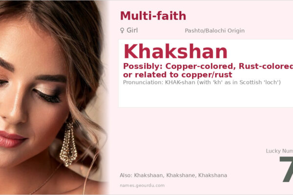 Khakshan Name Meaning — Origin, Gender & Details (2025)