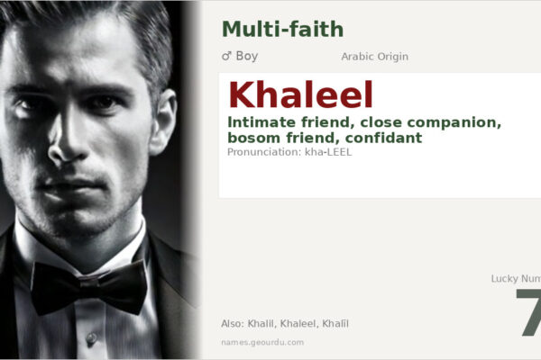 Khaleel Name Meaning — Origin, Gender & Details (2025)