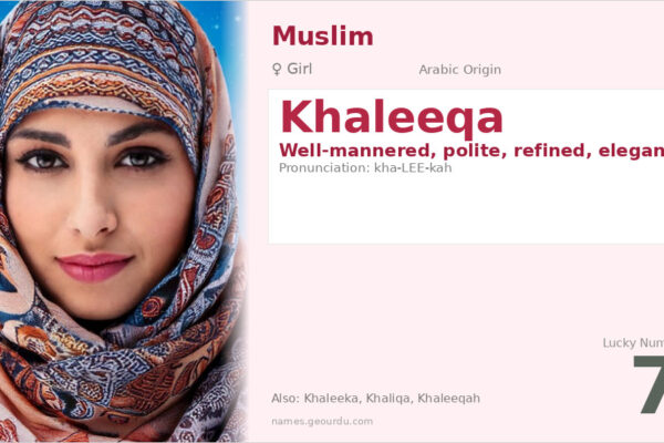 Khaleeqa Name Meaning — Arabic Origin, Girl Name & Details (2025)