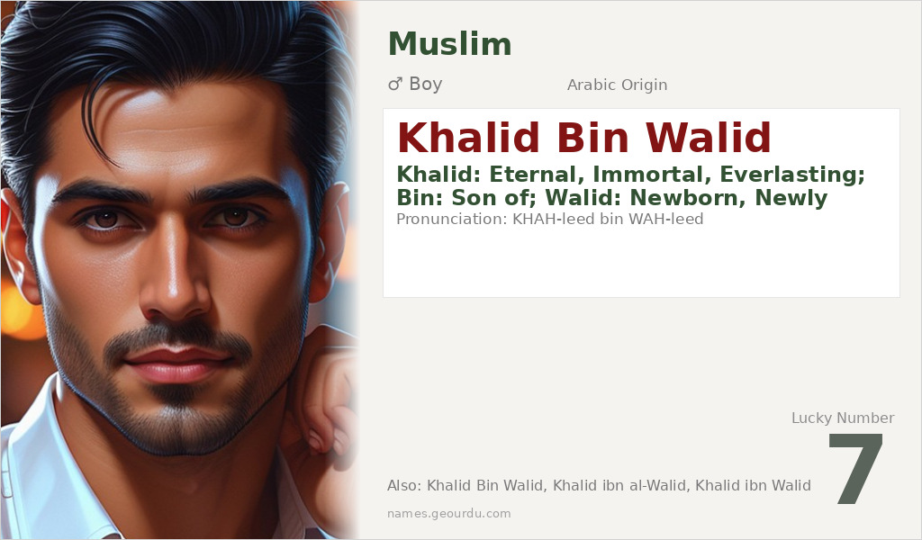 Khalid Bin Walid Name Meaning and Details
