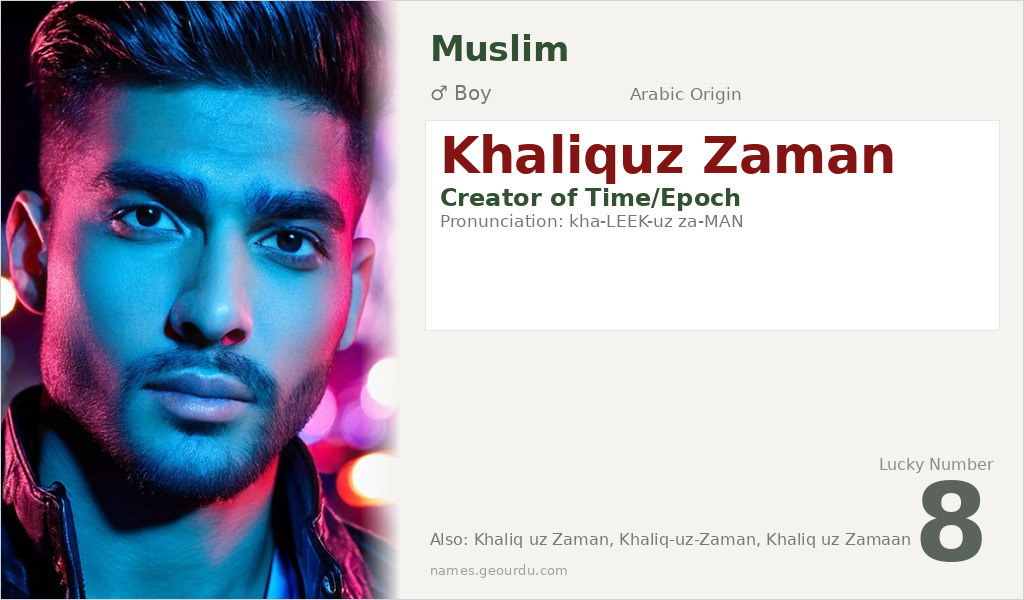 Khaliquz Zaman Name Meaning and Details