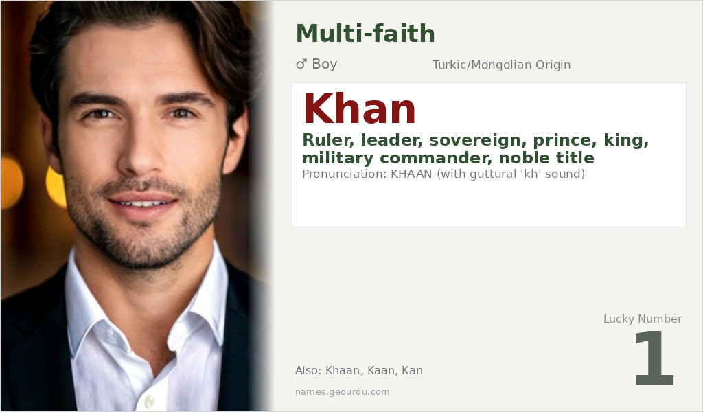 Khan Name Meaning and Details